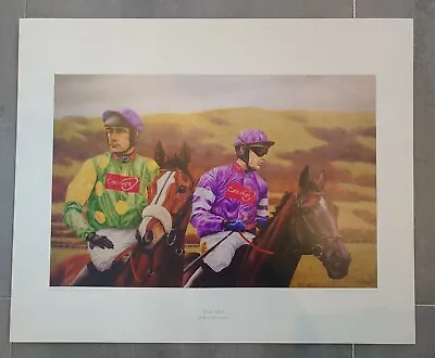 £14.99 • Buy Horseracing Horse Racing Jockey Art Print Four Stars By Artist Peter Bainbridge
