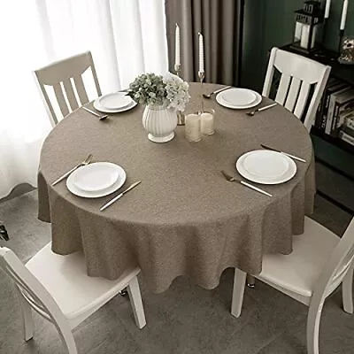  Round Tablecloth48 Inch DiameterFaux Round-48 Inch (For 36  Table) Flaxen • $26.31