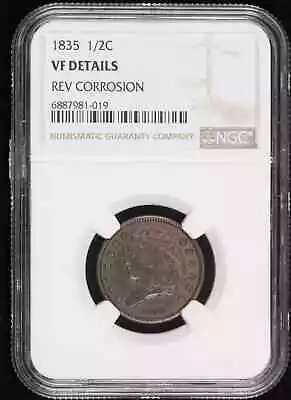 1835 P Half Cents Classic Head 1809 - 36 NGC VF Details BN • $87.50