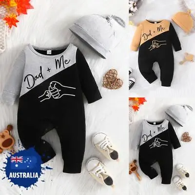 Cute Newborn Baby Boy Girl Dad+Me Romper Bodysuit Jumpsuit Clothes Outfits 0-18M • $29.09