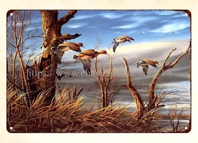 Bird Duck MALLARDS Wildlife Art Metal Tin Sign Living Room Wall Home Kitchen • $18.95