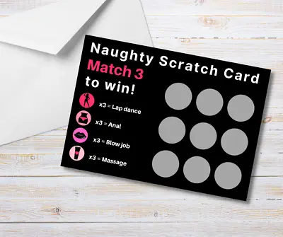 £4.50 • Buy Funny Naughty Gift For Him Novelty Scratch Off Card Boyfriend Husband Rude Gifts