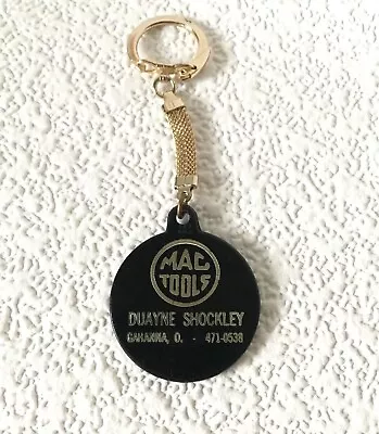 Vintage Keychain MAC TOOLS Key Fob Ring Duayne Shockley GAHANNA O. Made In USA • $19.76