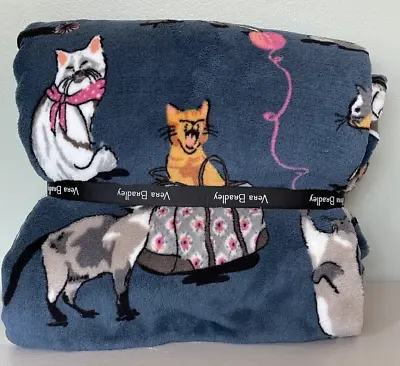 Vera Bradley Throw Blanket CAT'S MEOW ~ NWT • $31.94