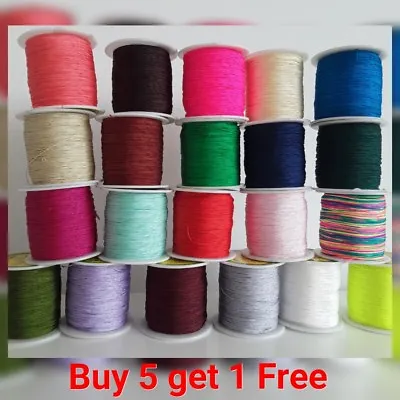 £1.69 • Buy 0.5mm Nylon Cord Thread String For Beading Trimming Sewing Jewellery Shamballa 