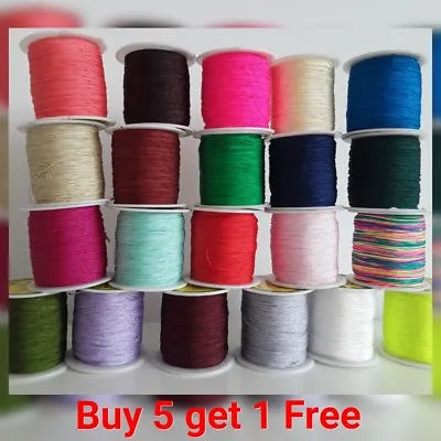 0.8mm Nylon Cord Thread String Beading Macrame Sewing Jewellery Shamballa Trimm • £0.99