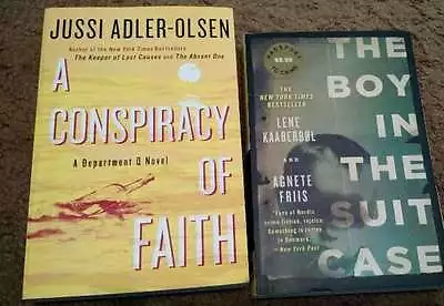 2 Danish Suspense Novels Boy In Suitcase Nora Borg & Conspiracy Of Faith Dept. Q • $5.99