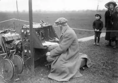 Transmitting Wireless Telegraphy With Marconi's 'Pack Station' 1913 Old Photo • $5.83