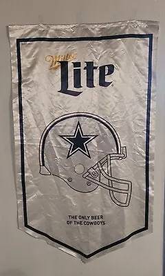 Miller Lite Beer Dallas Cowboys Official Headquarters Banner Big 3' X 5' NFL • $60