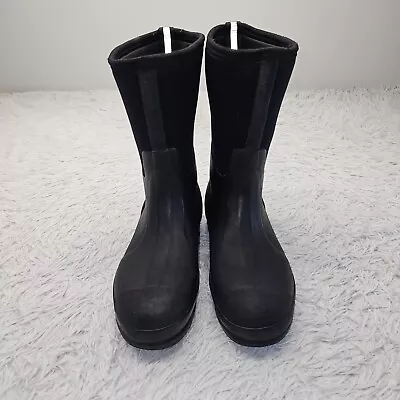 Muck Boot Company Unisex Mens 10 Womens 11 Rubber Nylon Black Chore Boots • $50