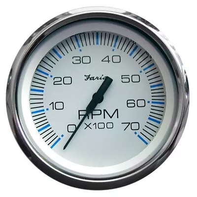 Faria Chesapeake White SS 4  Tachometer - 7000 RPM (Gas) (All Outboards) - 33817 • $111.41