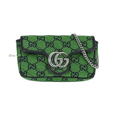 $1769.64 • Buy Gucci GG Marmont Multicolor Canvas Matelassé Super Mini Cross Body Bag