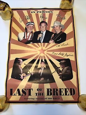 $99.99 • Buy WILLIE NELSON/MERLE HAGGARD/R. PRICE Concert Poster Signed Billy English Drummer