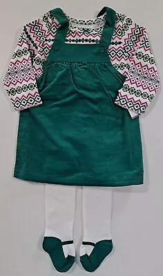 Toddler Girl Carters Green Jumper In Size 12 Months Sku #33 • $7.99