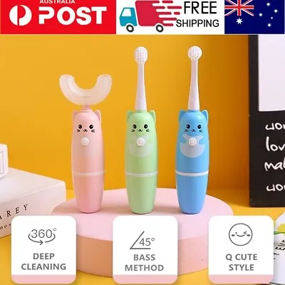 $15.88 • Buy Smart Sonic Electric Toothbrush Kids Automatic U Shape Children Brush Clean Head