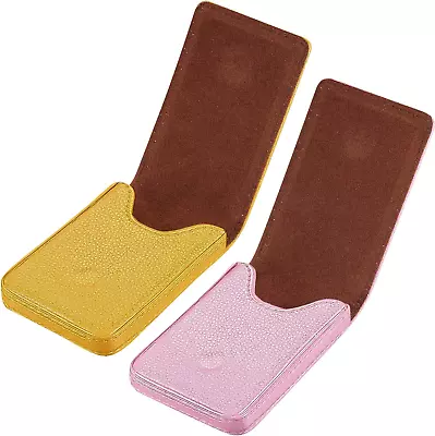 2 Pieces Business Card Holder Business Card Wallet PU Leather Business Card Cas • $19.99