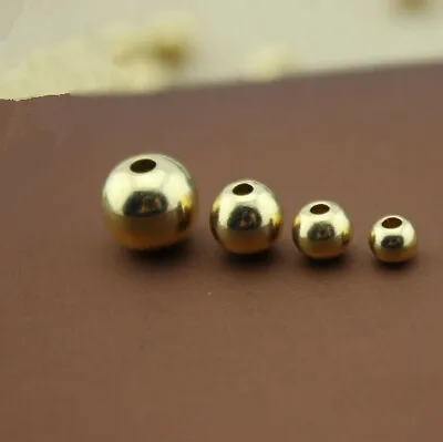 10pcs Brass Beads Metal Beads Smooth Spaced Beads DIY Jewelry Accessories • £1.34