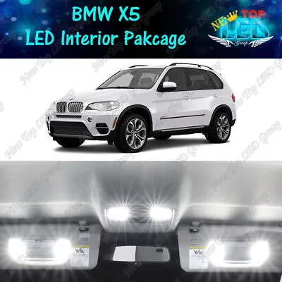 CANBUS White LED Lights Interior Package Kit For 2007 - 2013 BMW X5 Series E70 • $28.99