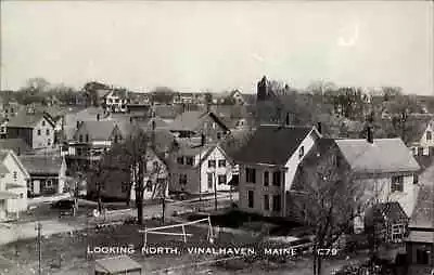 Vinalhaven ME Homes North Real Photo Postcard • $10.35