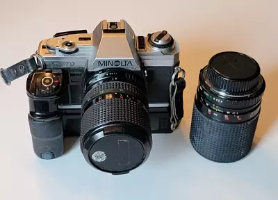 Minolta X-370 35mm Camera W/2 Lenses & Motor Drive • $75