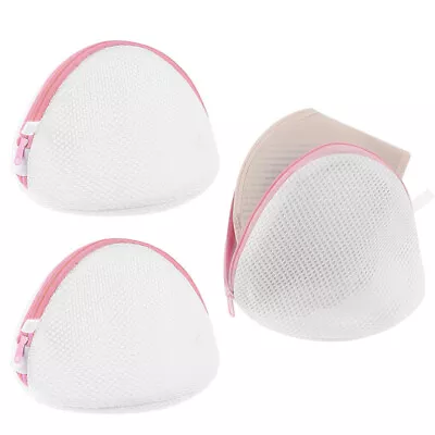 3x Bra Washing Net Laundry Bags Mesh Wash Bags Underwear Clothes Socks Lingerie • £5.93