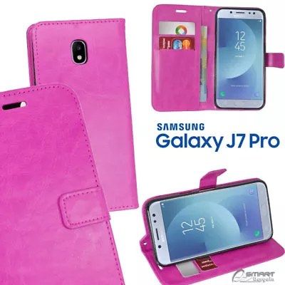 Pink Wallet Flip Card Slot Stand Case Cover For Samsung Galaxy J7 Pro • $6.99