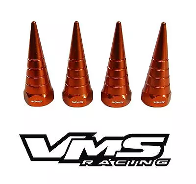 Vms Billet Aluminum Orange H22 H22a Vtec Valve Cover Spiral Spike Nuts 8 Pcs • $19.95