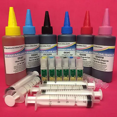 Refill Cartridges Ink Kit Epson Stylus Photo PX730WD PX720WD PX710W PX700W CISS • $35.35