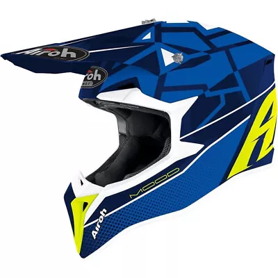 NEW Airoh Wraap Mood Gloss Blue Motocross Dirt Bike Helmet • $229