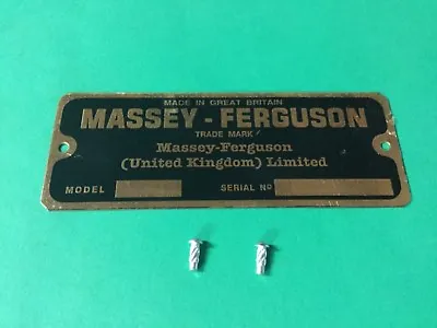 Massey Ferguson Brass Implement Plate • $28.50
