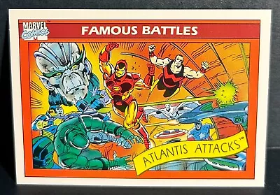 Marvel Impel 1990 Atlantis Attacks Famous Battles Trading Card 104 MCU • $0.99