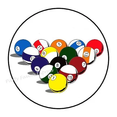 Billiards Pool Envelope Seals Labels Stickers Party Favors • $2.99