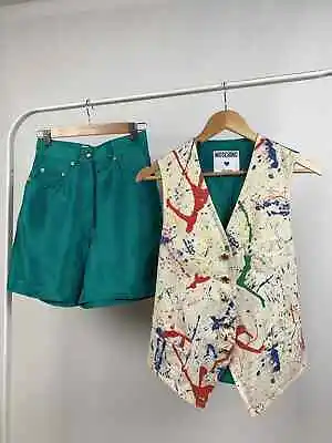 Vintage Moschino Jeans Women’s Suit Vest + Shorts Size EU42 US8 • $150