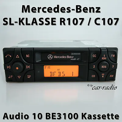 Genuine Mercedes R107 Radio Audio 10 BE3100 Becker Cassette Radio SL-Class RDS • $211.48