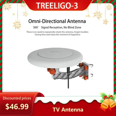 HDTV Outdoor Amplified TV Antenna 360° Omni-Directional Digital HD 1080P 4K • $46.99