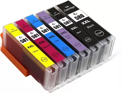 Ink Cartridge For Canon PGI-580XXL CLI-581XXL Pixma TS705 TR7550 Non-OEM Lot • £13.22