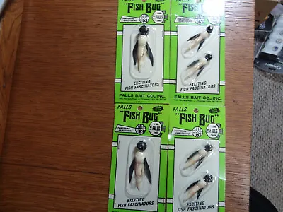 4-Vintage Falls Bait Co. Fish Bug No. 4-FB & 6-FB  Jig Fishing Lures Creme • $10.99