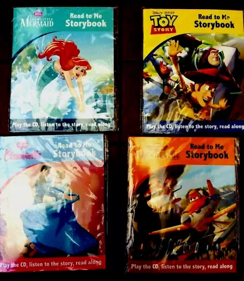 Disney Read To Me Storybook 4 Pack Set CD Read Along Books CD  New Sealed • $13.99