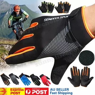 Bike Cycling Gloves Bicycle Full Half Finger Unisex Touch Screen Anti-Slip Sport • $10.99
