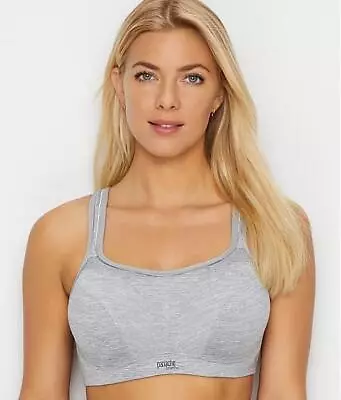 NEW Panache 5021 Ultimate Maximum Control Sports Bra US 36H Grey Marled • £48.65