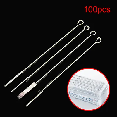 100Pcs Mixed Disposable Stainless Tattoo Needles 3/5/7/9RL 5/7/9RS 5/7/9M1 UK • £10.59