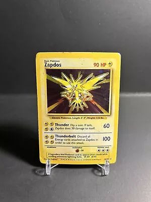 Pokémon TCG Zapdos 16/102 Base Set Unlimited Holo Rare HP/DMG • $9