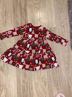 F & F Girls Christmas Dress Size 18-24 Months  • £3