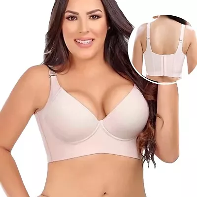 Nakans Back Smoothing Bra Fashion Deep Cup Bra Hides Back Fat For Women Push Up • $15.34