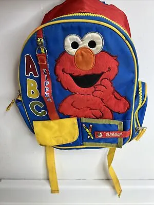 Elmo Kids Toddler Learning 12” X 10” Mini Backpack Sesame Street 2009 • $12.99