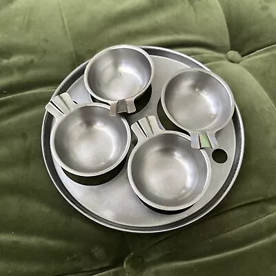 Vintage Revere Ware Stainless Steel 8  Egg Poacher Insert & 4 Egg Cups • $26