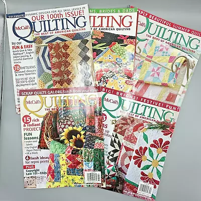 McCall's Quilting Magazine 2010 Lot Of 5 Issues With Pattern Sheets • $18.75