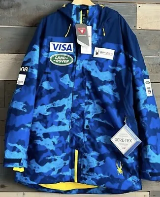 U.S. Ski Team Spyder Gore-Tex Infinium Jacket Camo Blue Men’s 2XL Rare • $399