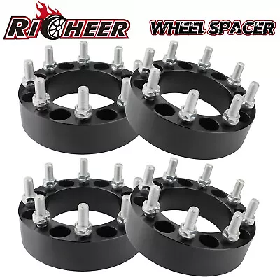 4x 2  8x6.5 To 8x6.5 Black Wheel Spacers 9/16  For Ram 2500 3500 Ford F-250/-350 • $119.99