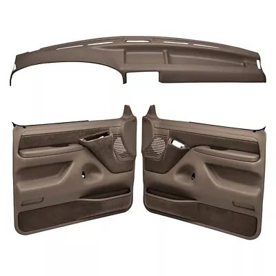 For Ford F-350 92-97 Coverlay Dark Brown Dash Cover & Door Panels Combo Kit • $875.68